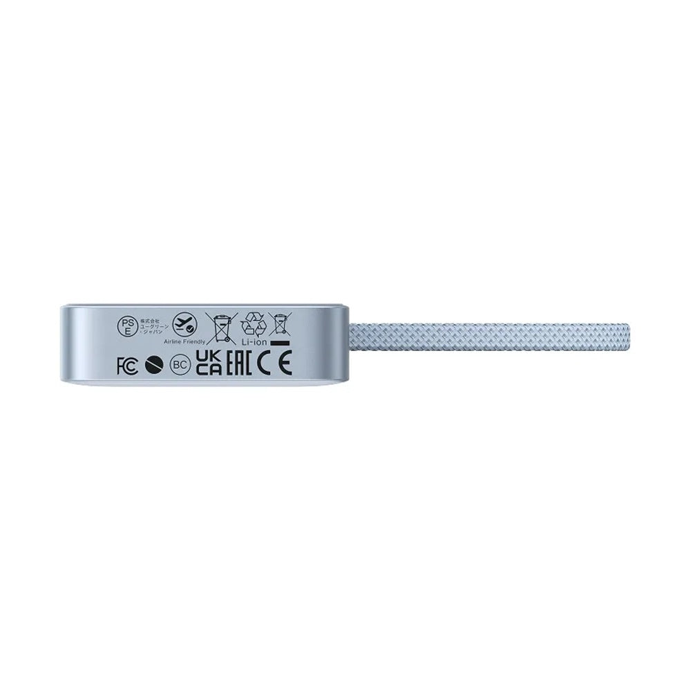 Trådlös Extern Batteri UGREEN MagFlow PB773 (65958B), 10000mAh, 25W, PD + FQI, 1 x QI - 2 x USB-C, Blå