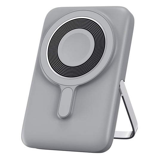 Trådlös Extern Batteri WiWu Wi-P018, 10000mAh, 20W, PD + FQI, 1 x QI - 1 x USB-C, Grå