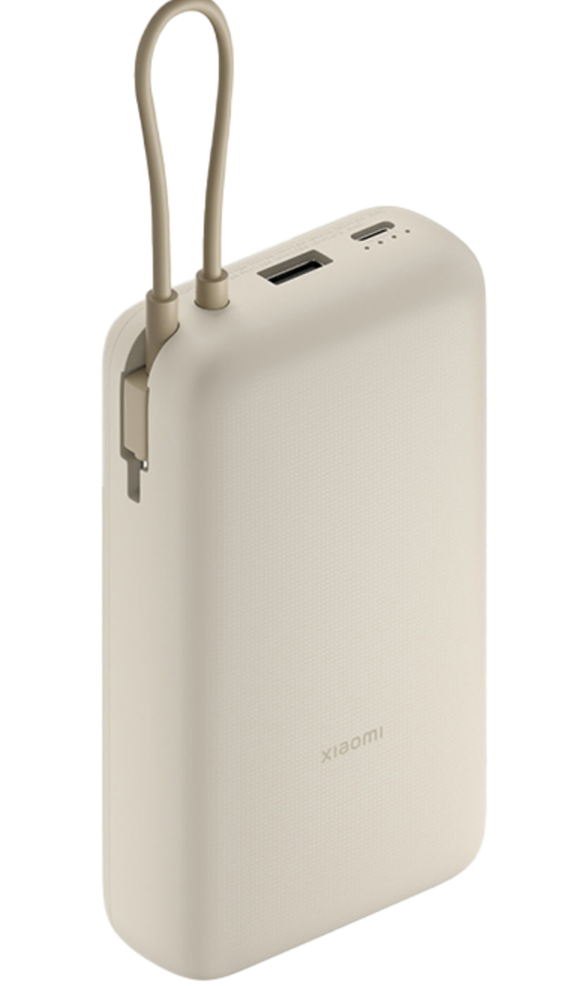 Extern batteri Xiaomi, 20000mAh, 33W, QC + PD, 1 x USB-A - 2 x USB-C, Beige BHR8851GL