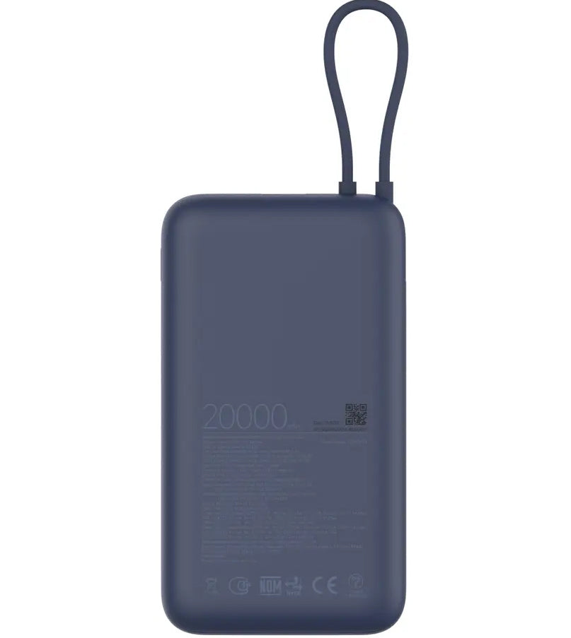 Extern batteri Xiaomi, 20000mAh, 33W, QC + PD, 1 x USB-A - 2 x USB-C, Blå BHR8975GL