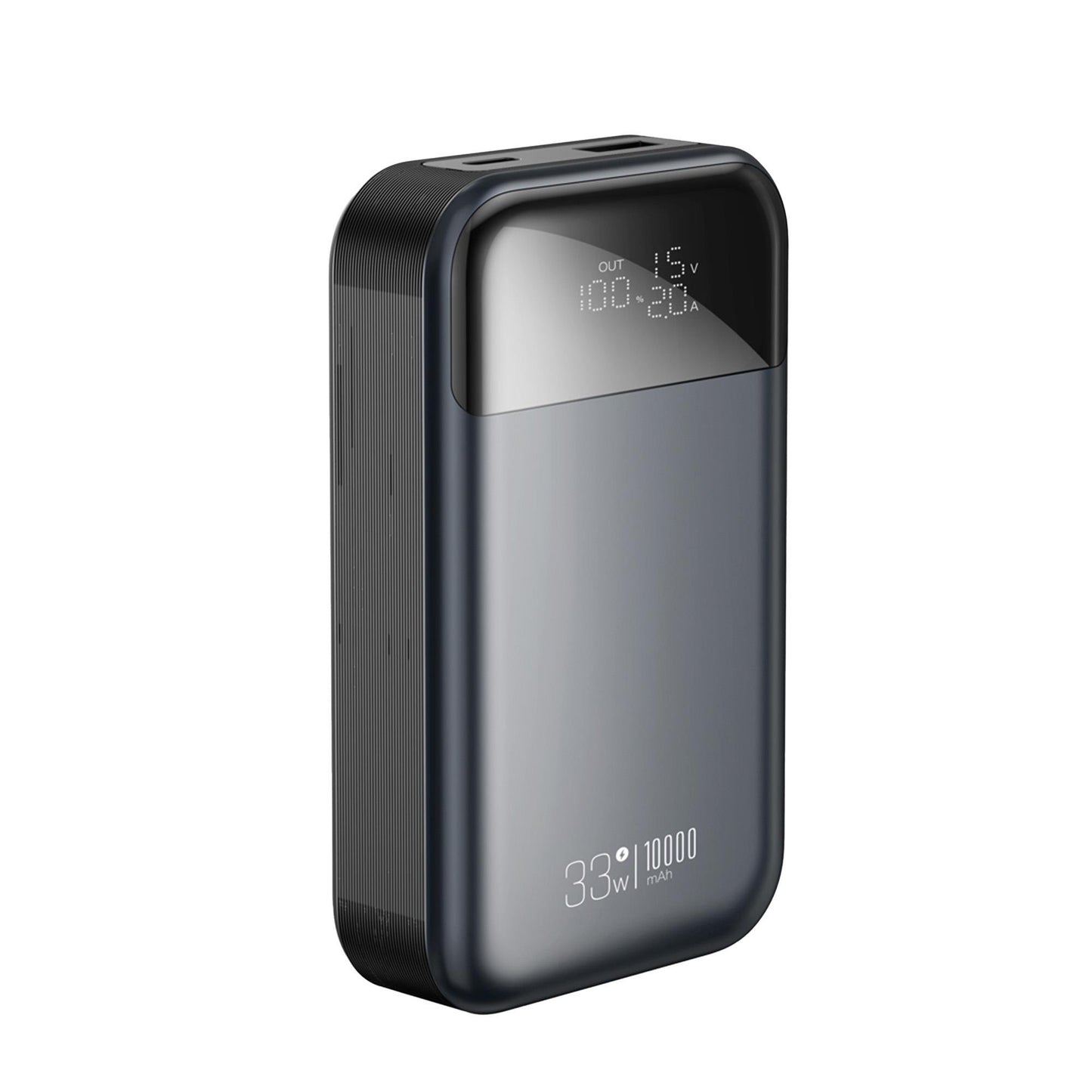 Extern batteri XO Design PR232, 10000mAh, 33W, QC + PD, 1 x USB-A - 1 x USB-C, Svart