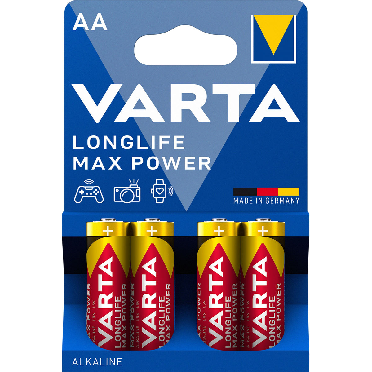 Varta Longlife Max Power 4706, AA / LR6, Set med 4 stycken