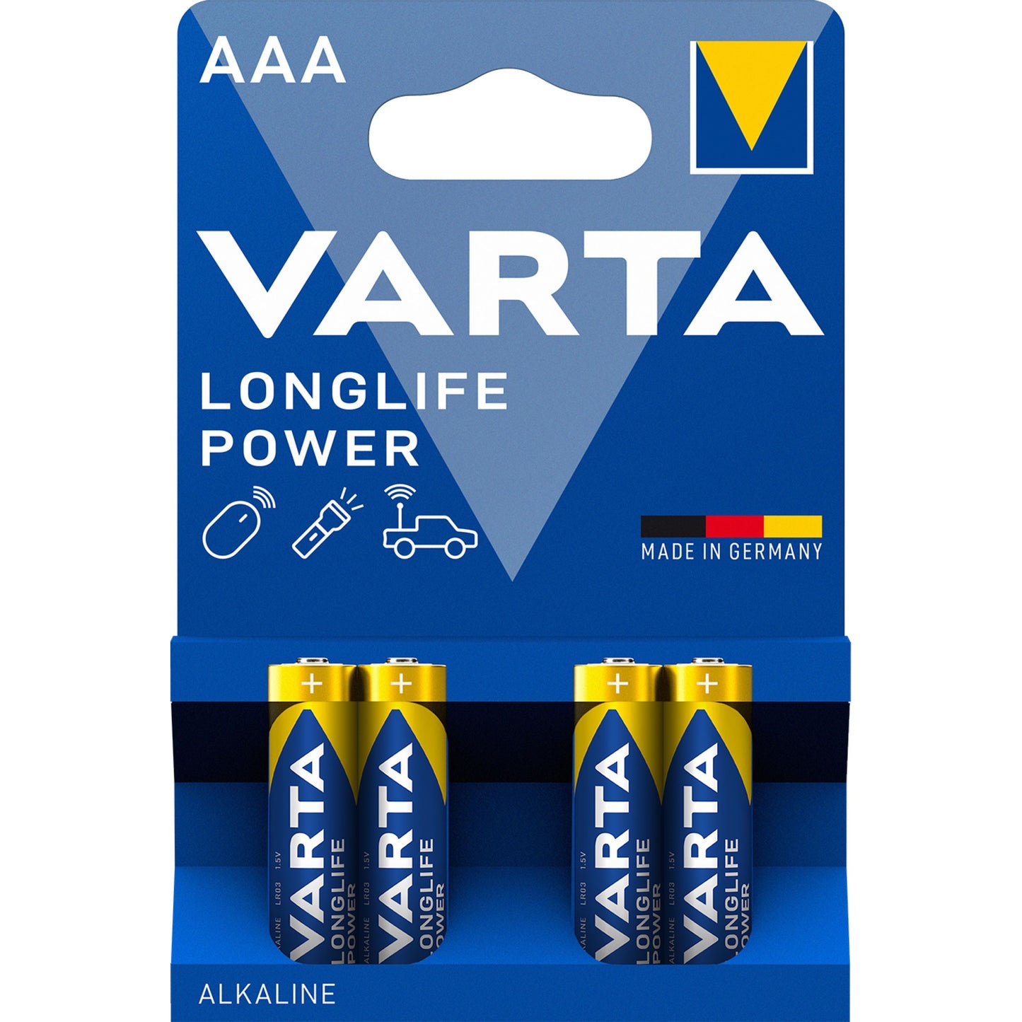 Varta Longlife Power 4903 batteri, AAA / LR3, Set om 4 stycken