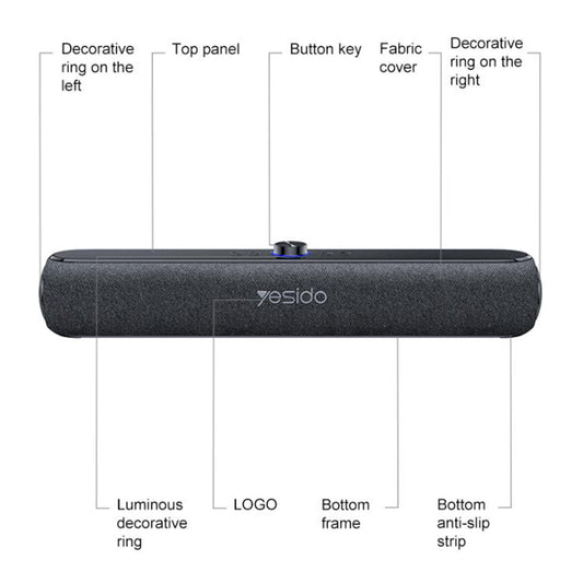 Bluetooth-högtalare Yesido YSW42, 20W, Svart