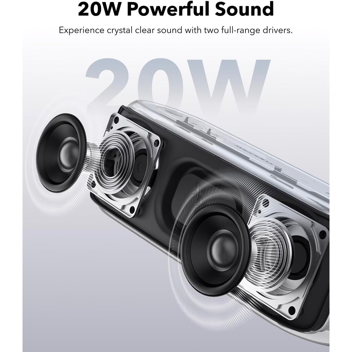 Anker SoundCore Select 2S Bluetooth-högtalare, 20W, Vattentät, Svart A3171011