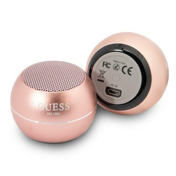 Bärbar Bluetooth-högtalare Guess, 3W, Rosa