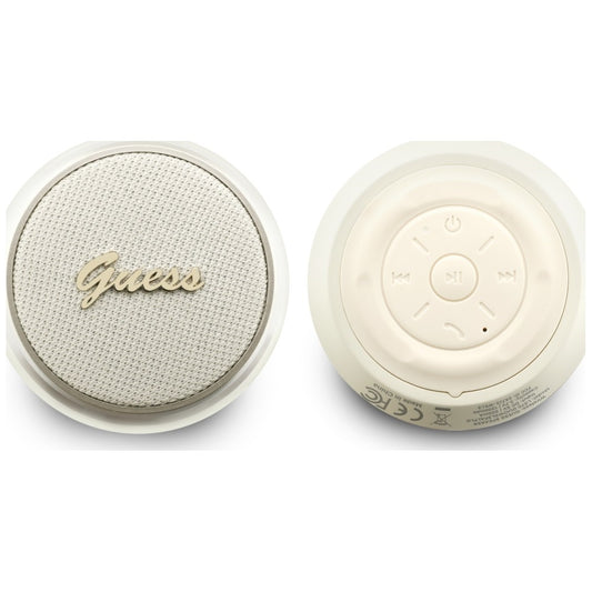 Bärbar Bluetooth-högtalare Guess Script Metal Logo, 5W, TWS, Guld