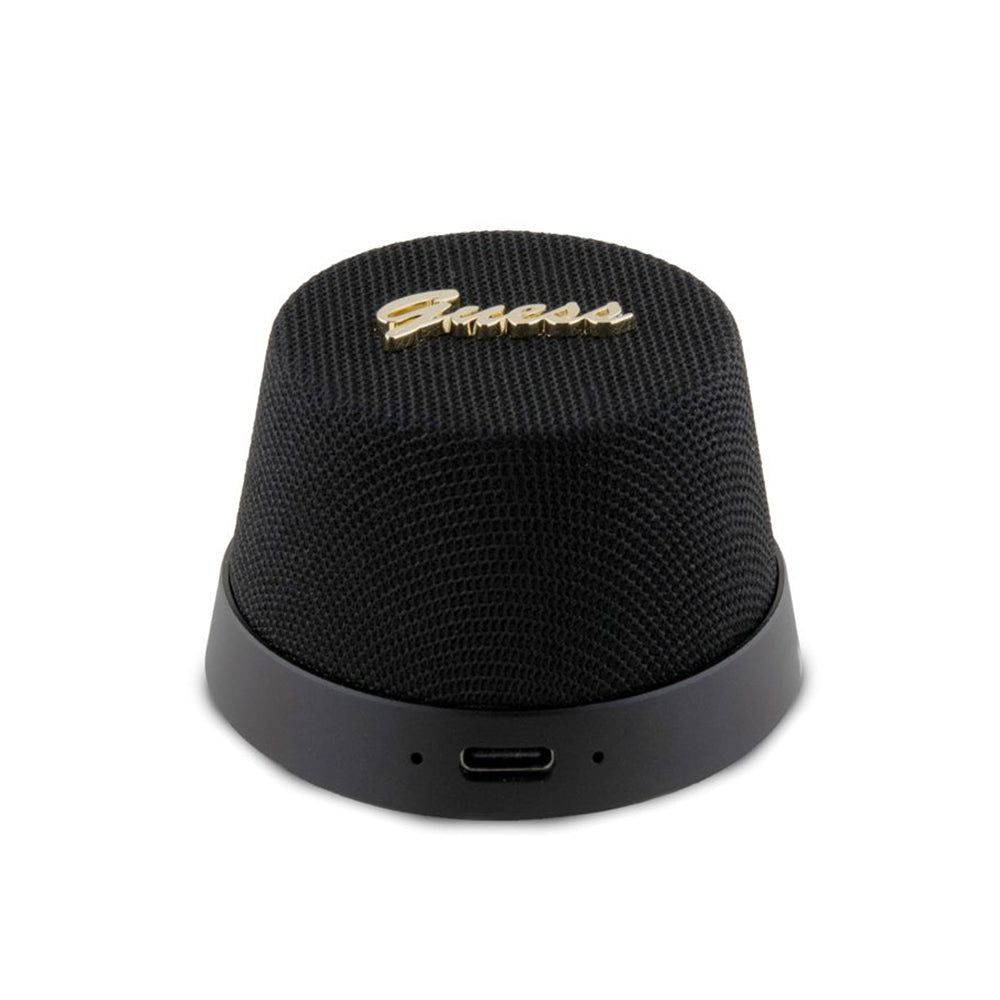 Bärbar Bluetooth-högtalare Guess Stand Magnetic Script Metal, 3W, Svart