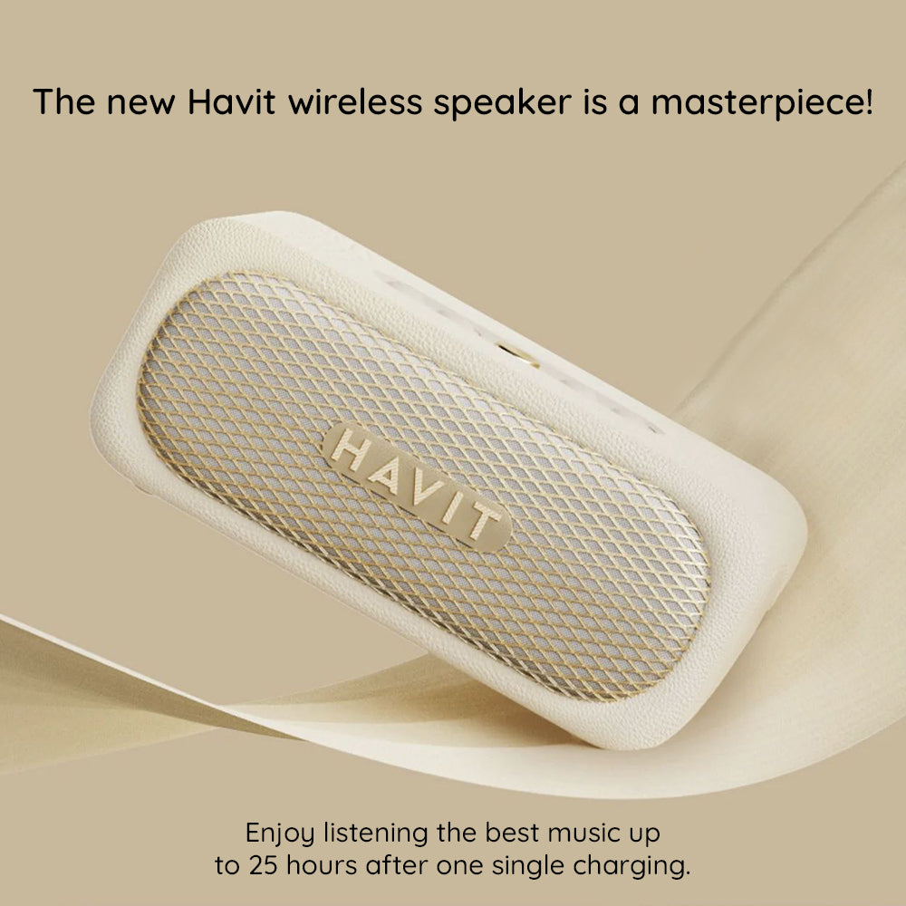 Bluetooth-högtalare HAVIT SK905BT, 20W, Vattentät, Beige