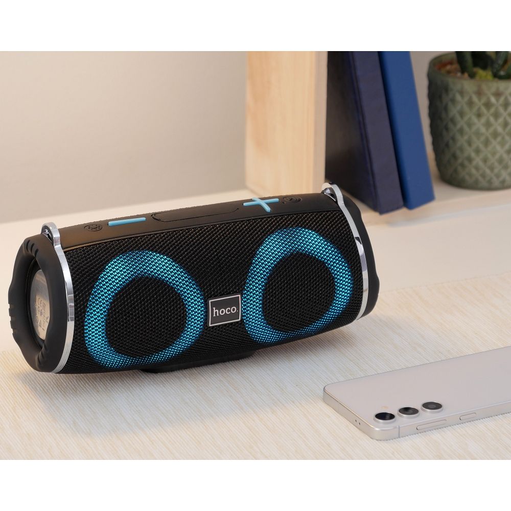 Bärbar Bluetooth-högtalare HOCO HC12, 10W, RGB, Vattentät, Svart