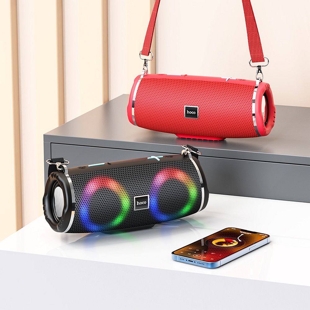 Bärbar Bluetooth-högtalare HOCO HC12, 10W, RGB, Vattentät, Svart
