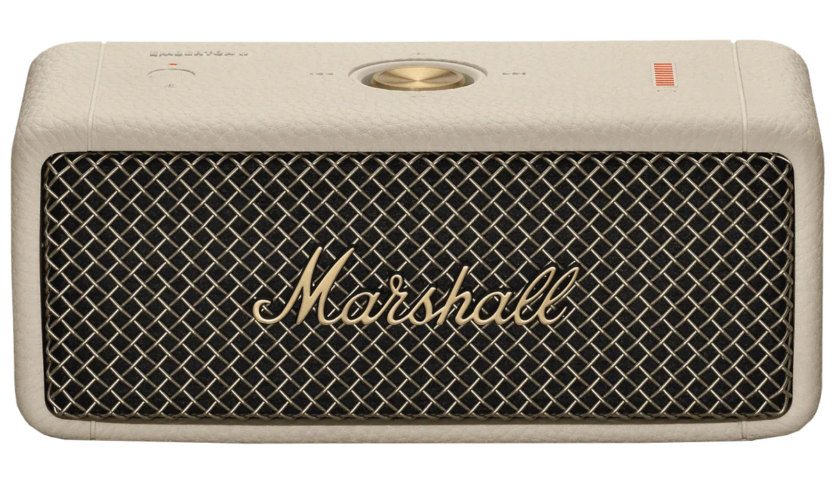 Marshall Emberton II bärbar Bluetooth-högtalare, 20W, vattentät, krämfärgad