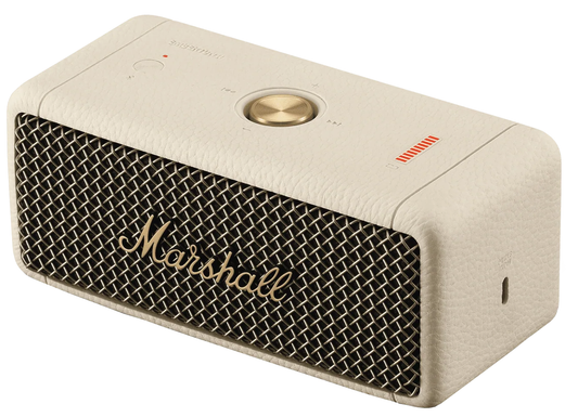 Marshall Emberton II bärbar Bluetooth-högtalare, 20W, vattentät, krämfärgad