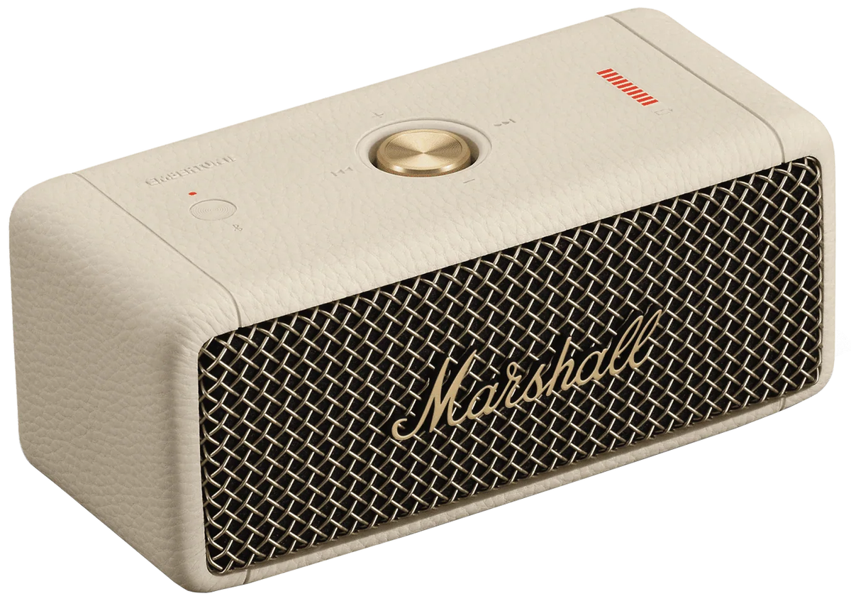 Marshall Emberton II bärbar Bluetooth-högtalare, 20W, vattentät, krämfärgad