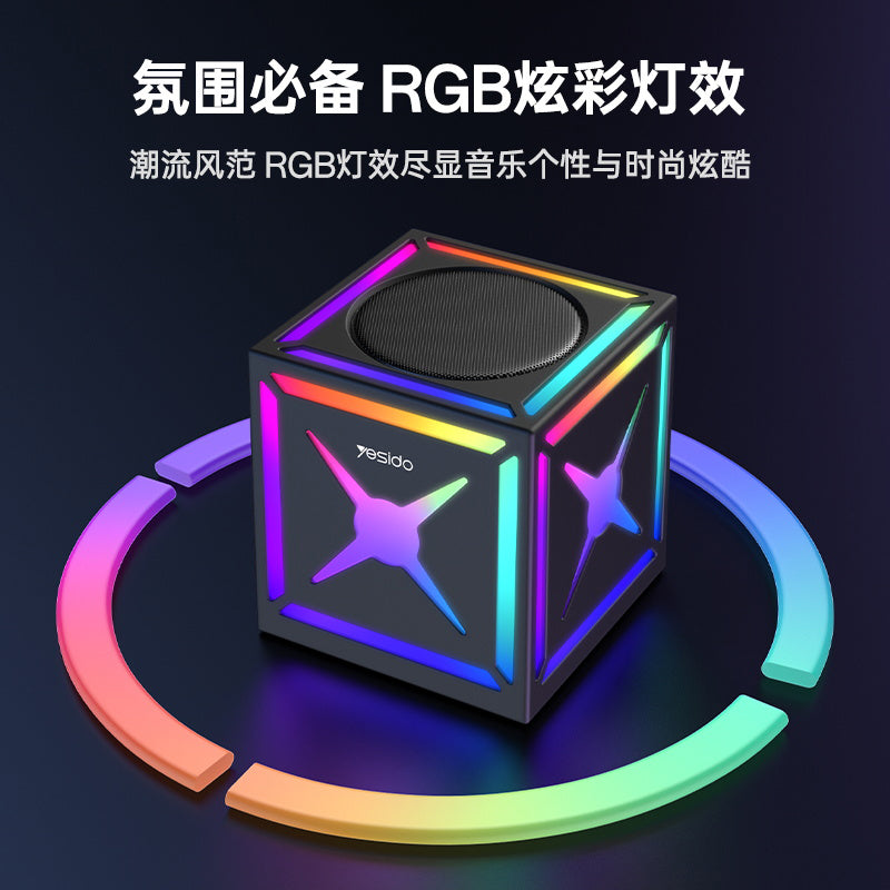 Bluetooth-högtalare Yesido YSW34, 8W, RGB, Svart