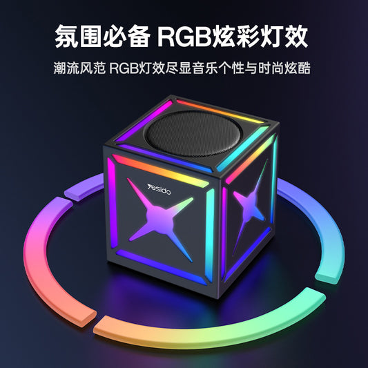 Bluetooth-högtalare Yesido YSW34, 8W, RGB, Svart