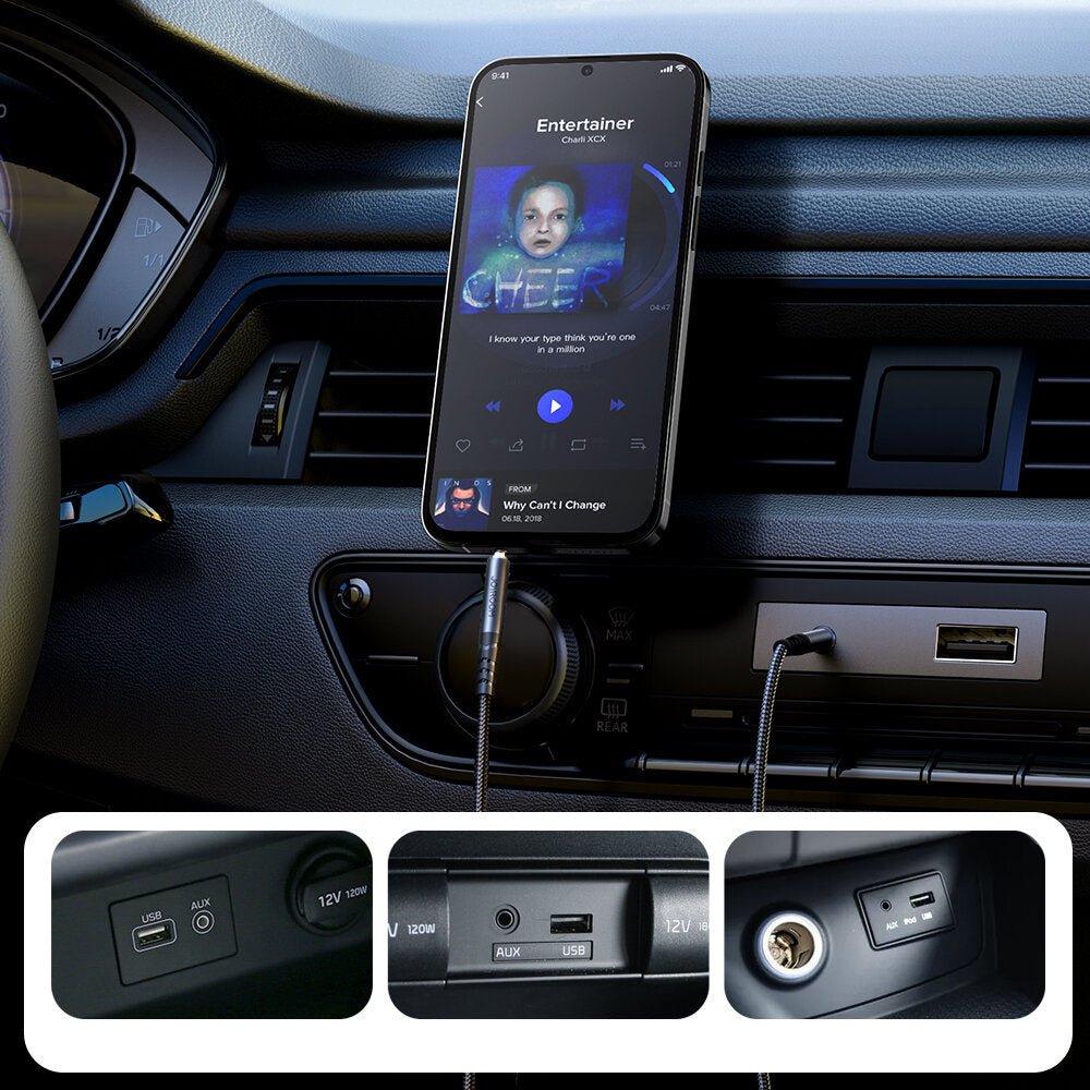 Audio Kabel 3.5mm - 3.5mm Joyroom SY-A08, 1.2m, Svart