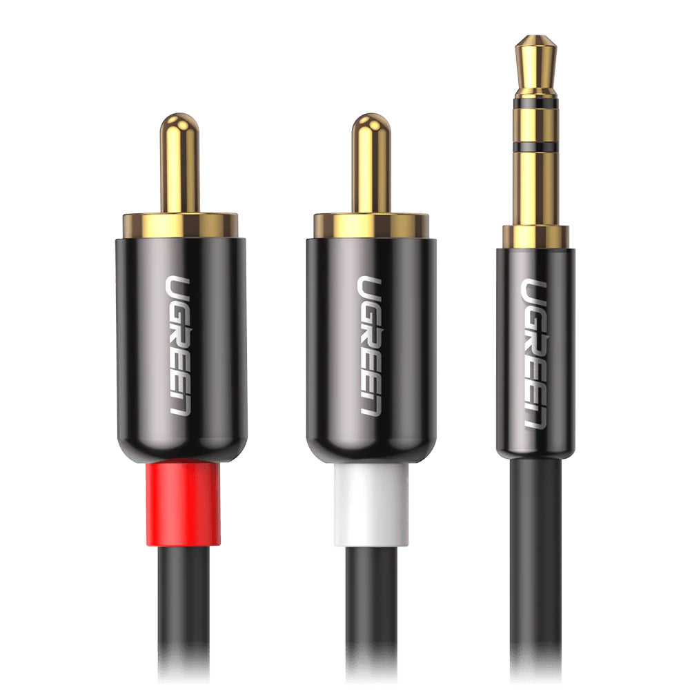 Audio Kabel 3.5mm - 2 x RCA UGREEN AV116, 3m, Svart