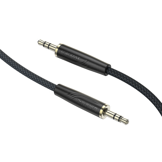 Audio Kabel 3.5mm - 3.5mm Borofone BL23 Refinado, 1m, Svart