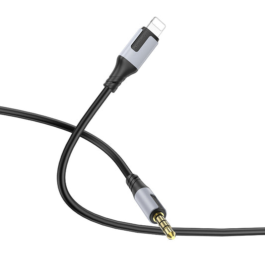 Audio Lightning-kabel - 3,5 mm Borofone BL19 Creator, 1m, Svart