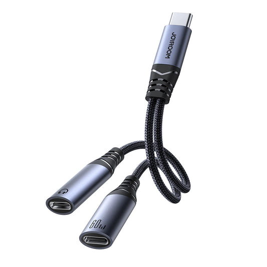 USB-C ljudkabel - 2 x USB-C Joyroom SY-C03, 0,14m, Svart