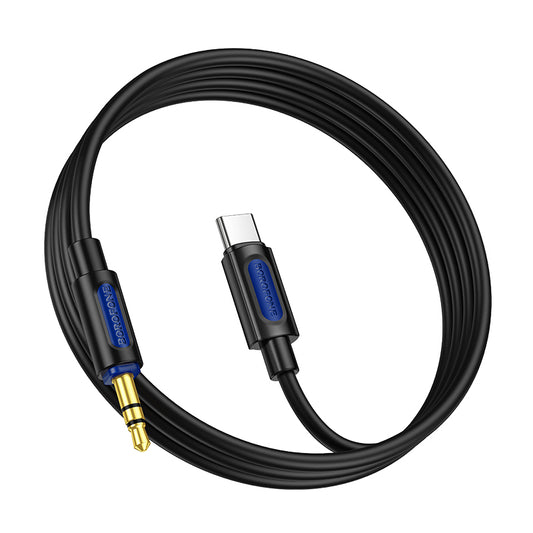 USB-C - 3,5 mm ljudkabel BL20, 1 m, svart