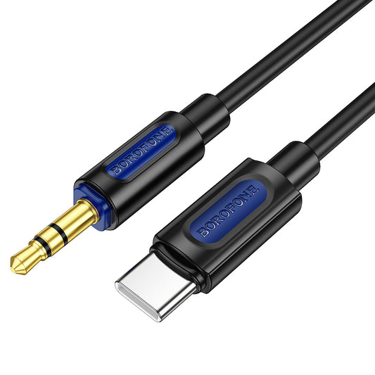 USB-C - 3,5 mm ljudkabel BL20, 1 m, svart