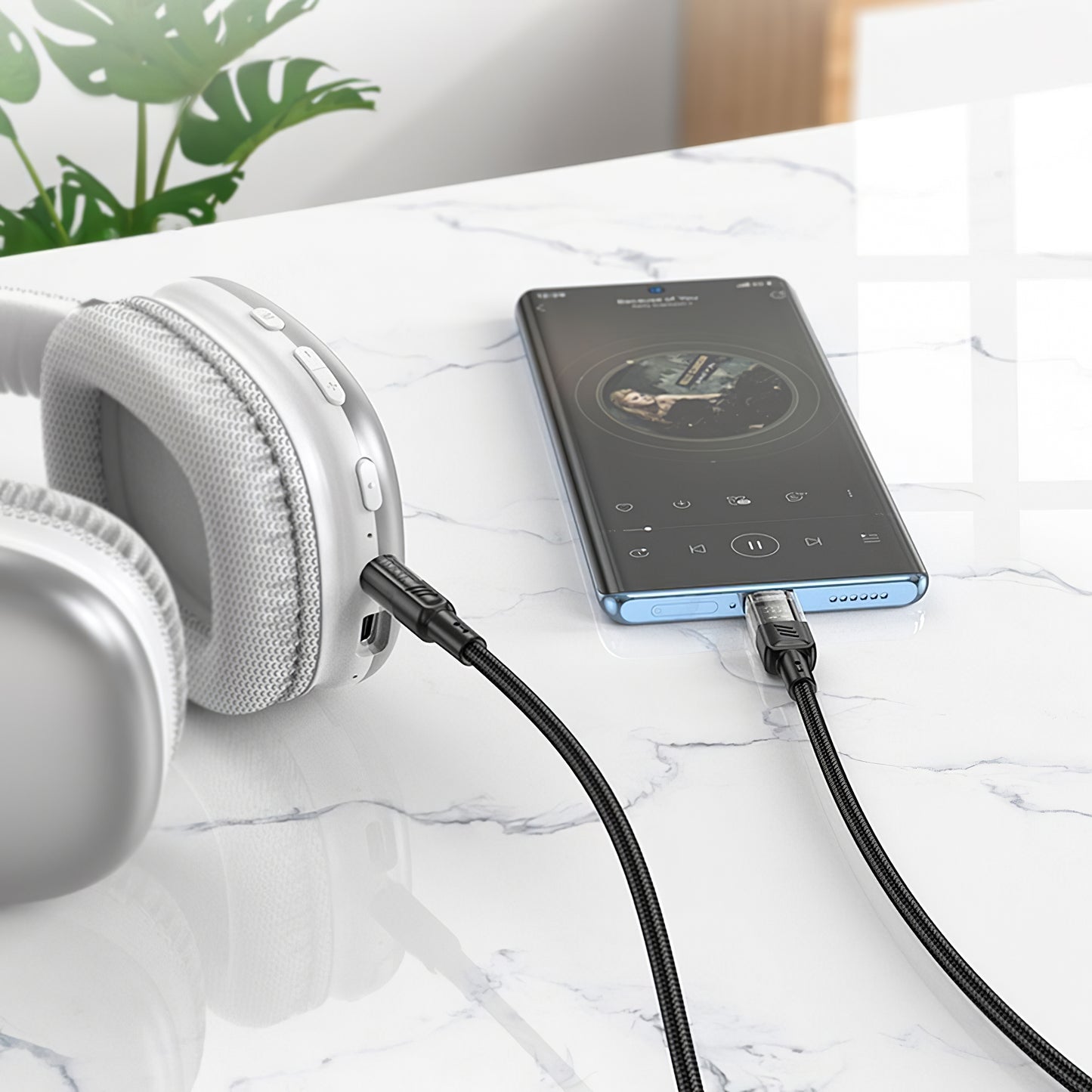 Audio Kabel USB-C - 3.5mm HOCO UPA27, 1.2m, Svart