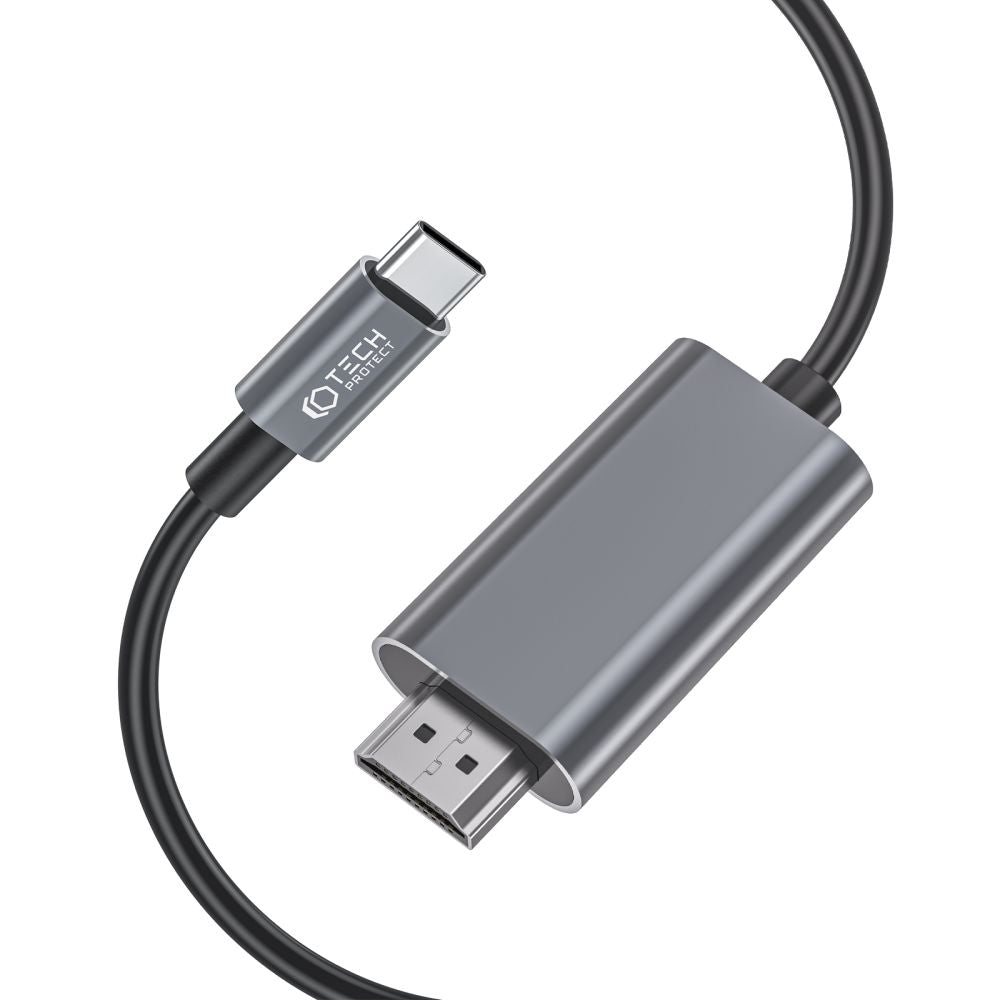 Ljud- och videokabel USB-C - HDMI Tech-Protect Ultraboost, 2m, Svart