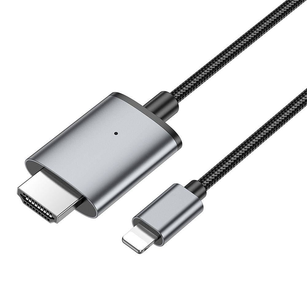 Audio- och videokabel Lightning - HDMI HOCO UA27, 2m, Grå