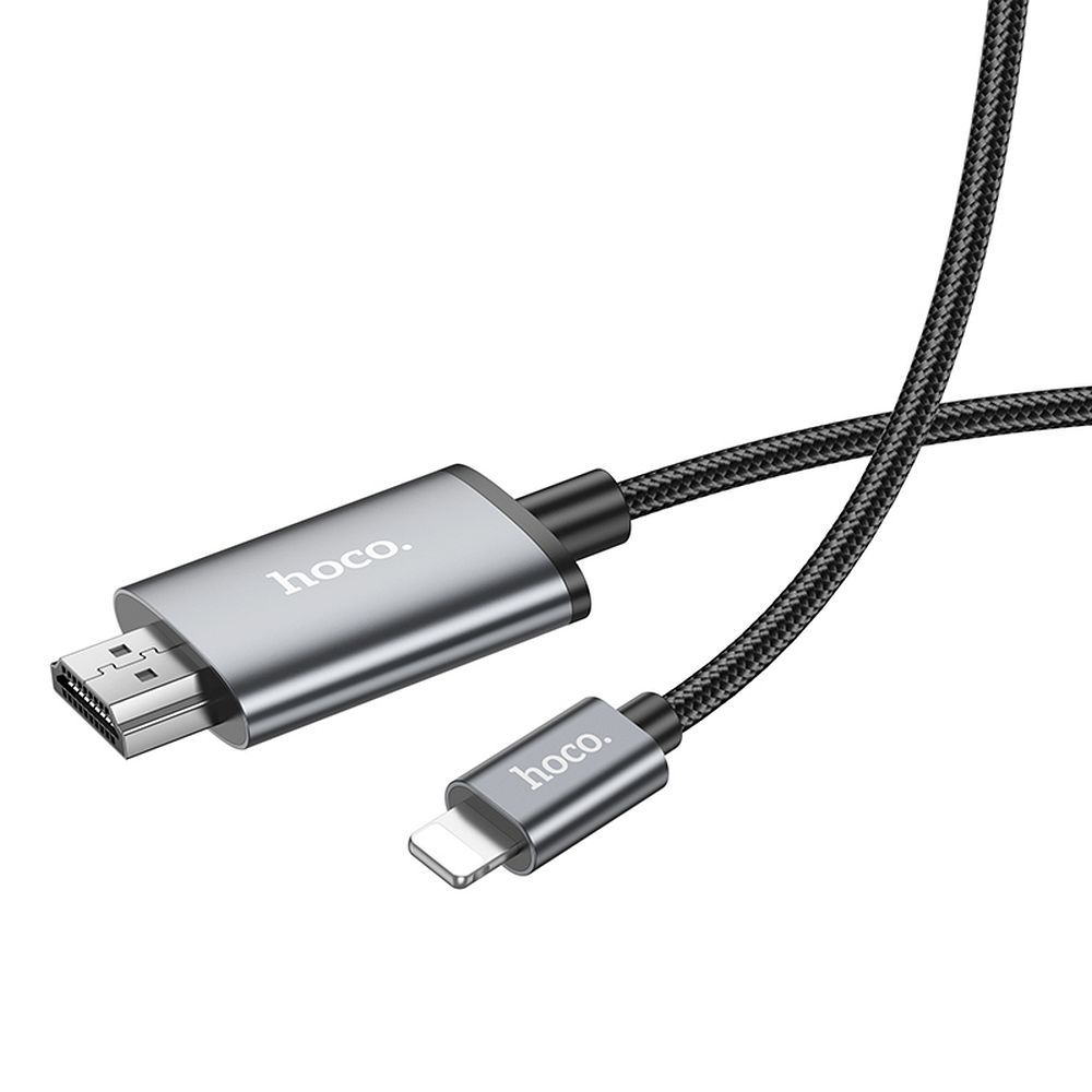 Audio- och videokabel Lightning - HDMI HOCO UA27, 2m, Grå