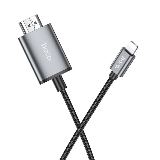 Audio- och videokabel Lightning - HDMI HOCO UA27, 2m, Grå