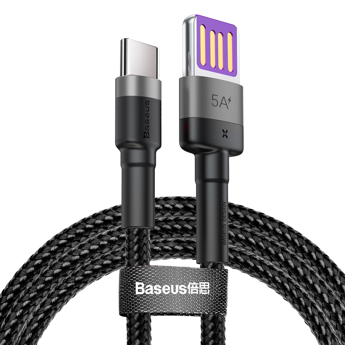 USB-A till USB-C Data- och Laddningskabel Baseus Cafule Special Edition, 40W, 1m, Grå CATKLF-PG1