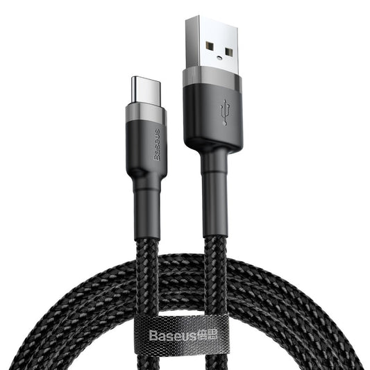 Data- och laddningskabel USB-A till USB-C Baseus Cafule, 18W, 3m, Grå CATKLF-UG1 CATKLF-UG1