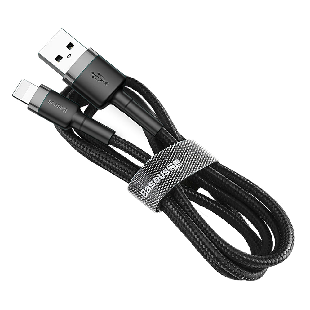 Data and Charging Cable USB-A - Lightning Baseus Cafule, 18W, 1m, Gray CALKLF-BG1