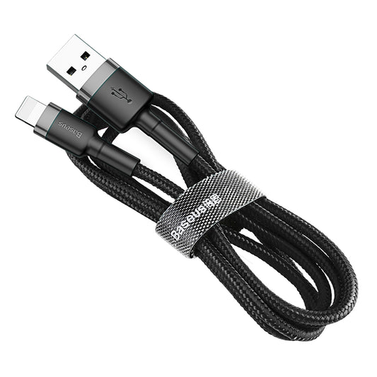 Data- och laddningskabel USB-A - Lightning Baseus Cafule, 18W, 1m, Grå CALKLF-BG1