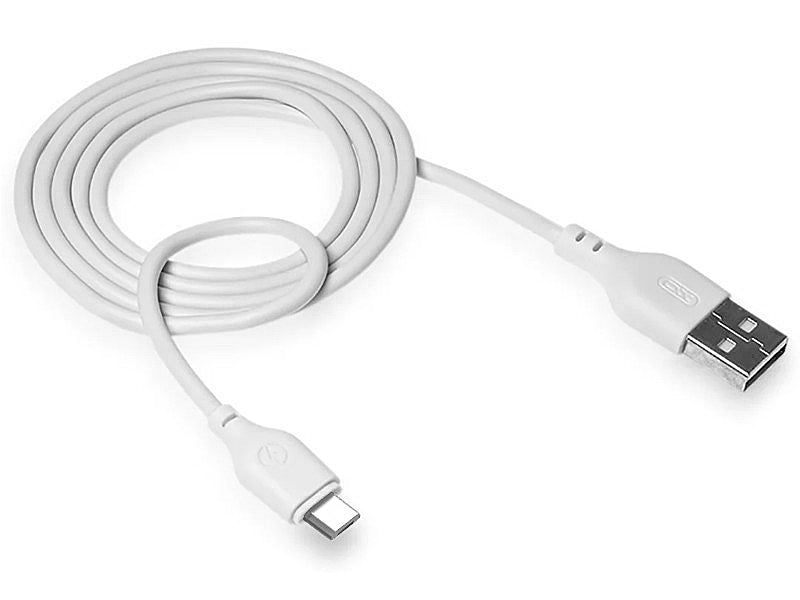 USB-A till microUSB data- och laddningskabel XO Design NB103, 18W, 2m, Vit