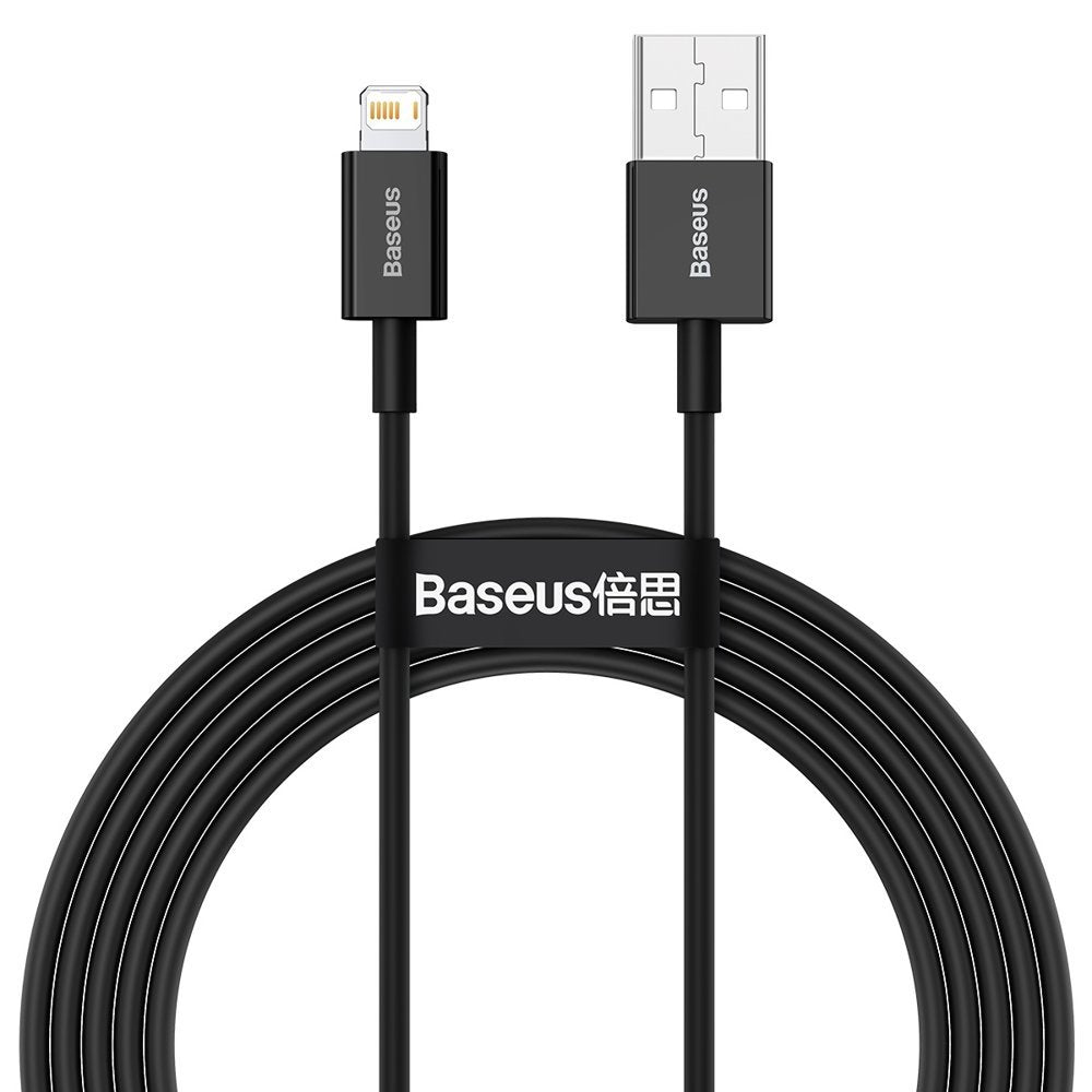 USB-A till Lightning data- och laddningskabel Baseus Superior Series, 20W, 2m, svart CALYS-C01