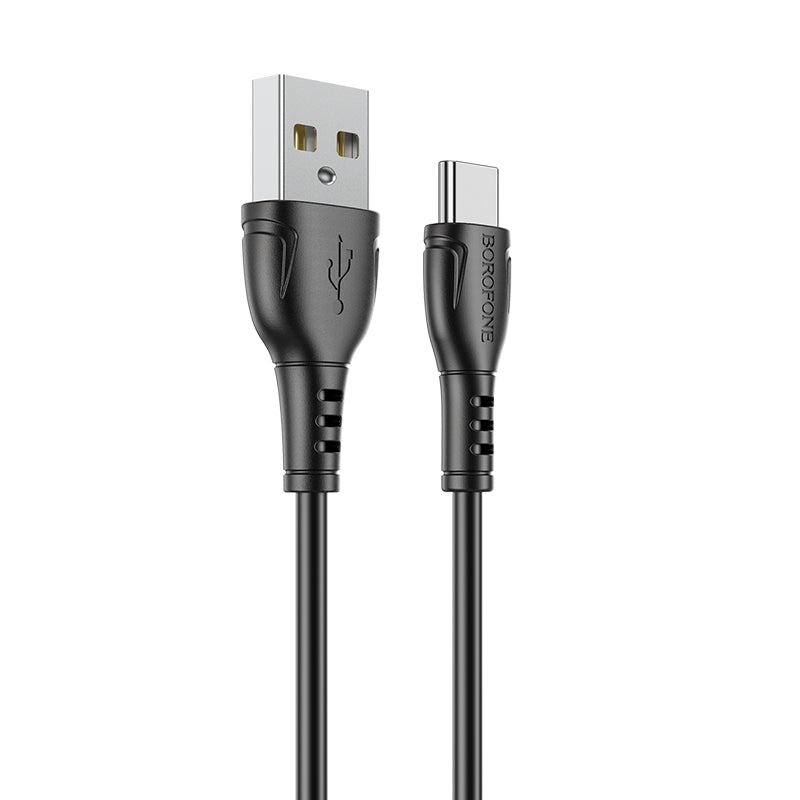 USB-A till USB-C data- och laddningskabel Borofone BX51 Triumph, 20W, 1m, Svart