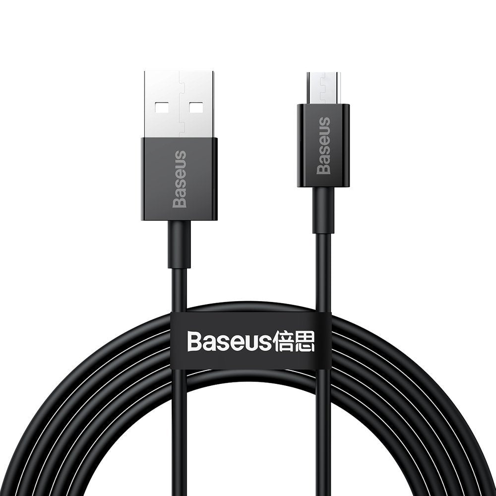 Data- och laddningskabel USB-A - microUSB Baseus Superior Series, 18W, 1m, svart CAMYS-01