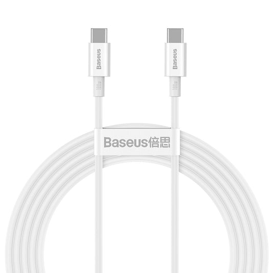 USB-C data- och laddningskabel - USB-C Baseus Superior Series, 100W, 2m, vit CATYS-C02