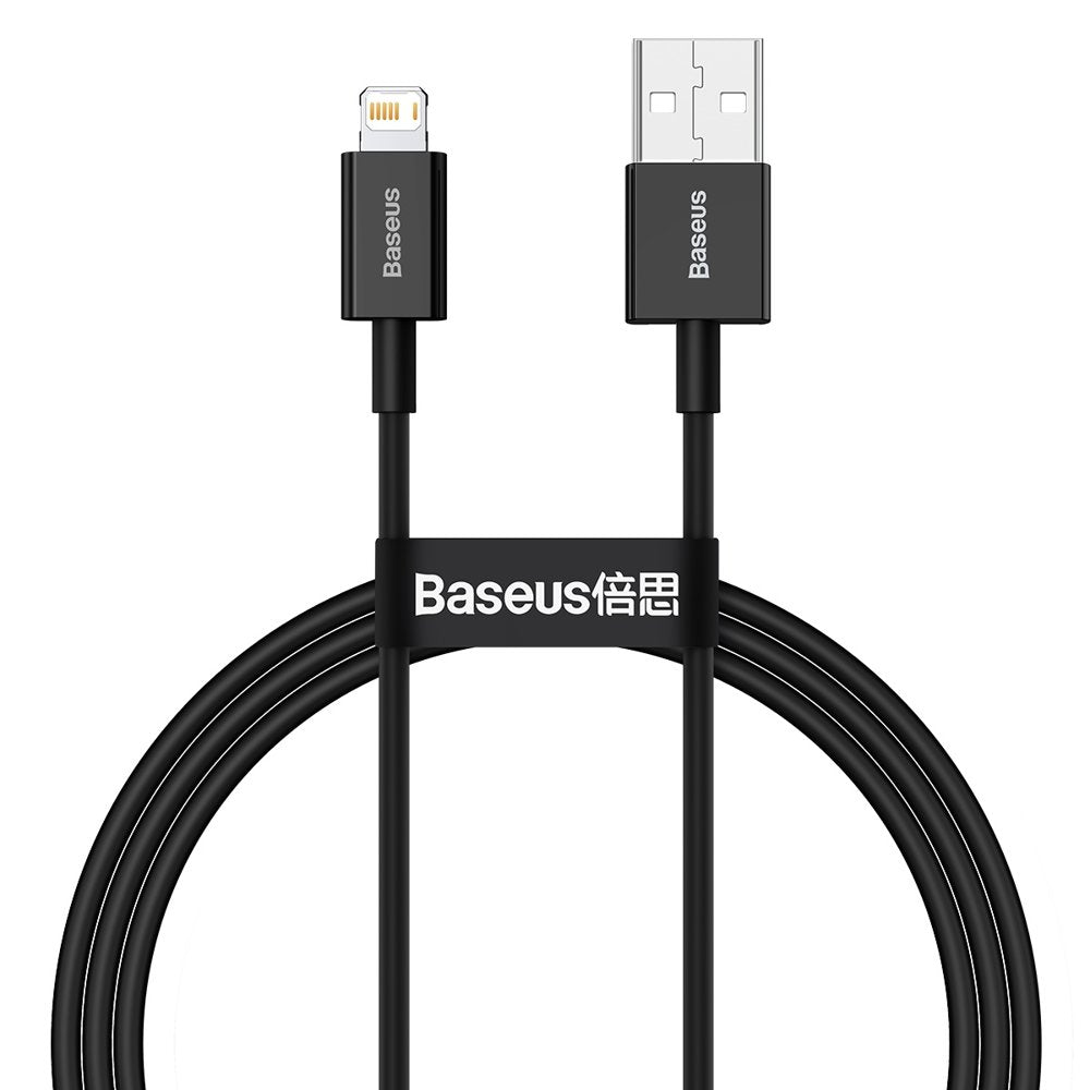 Data- och laddningskabel USB-A - Lightning Baseus Superior Series, 20W, 1m, svart CALYS-A01