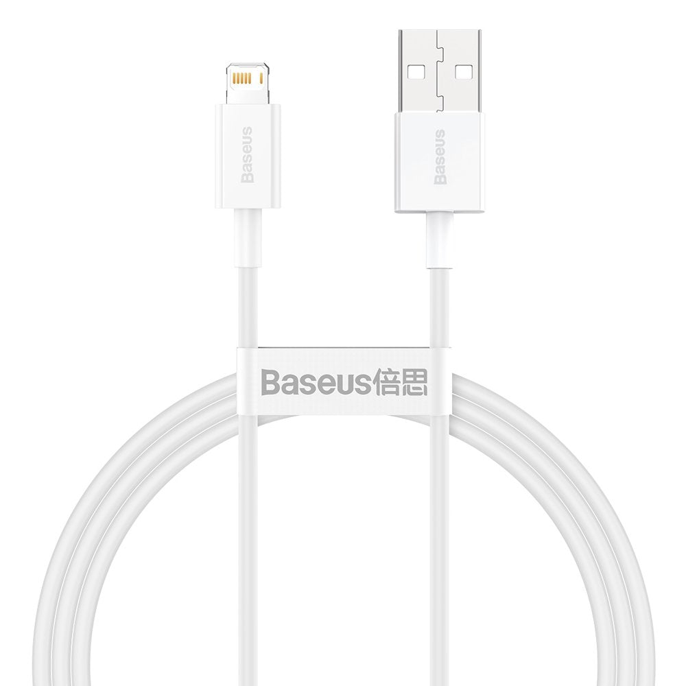 USB-A till Lightning data- och laddningskabel Baseus Superior Series, 20W, 1m, vit CALYS-A02