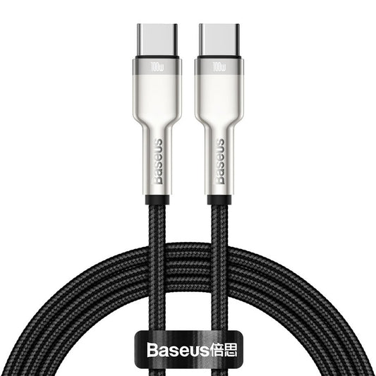 USB-C till USB-C Data- och Laddningskabel Baseus Cafule, 100W, 2m, Svart CATJK-D01