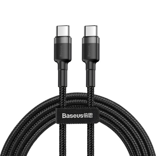 USB-C data- och laddningskabel - USB-C Baseus Cafule, 60W, 1m, svart CATKLF-GG1 CATKLF-GG1