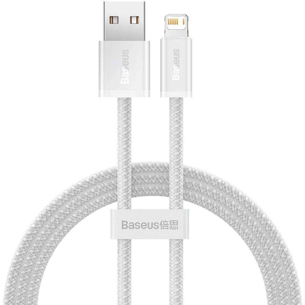 Data- och laddningskabel USB-A - Lightning Baseus Dynamic Series, 18W, 1m, vit CALD000402