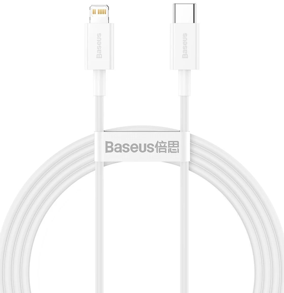 Data- och laddningskabel USB-C - Lightning Baseus Superior Series, 20W, 1.5m, Vit CATLYS-B02