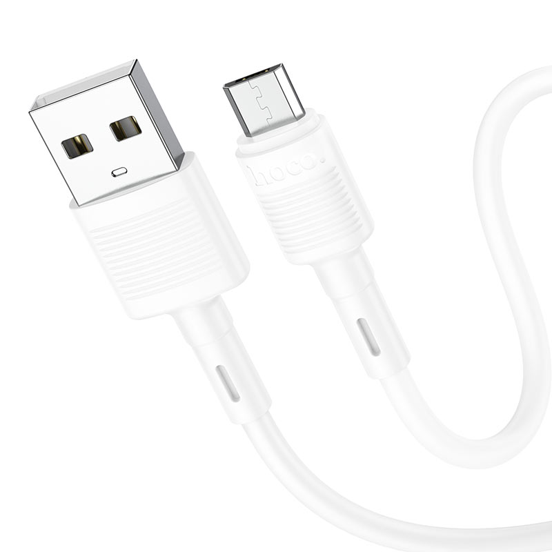 Data- och laddningskabel USB-A till microUSB HOCO X83 Victory, 18W, 1m, Vit
