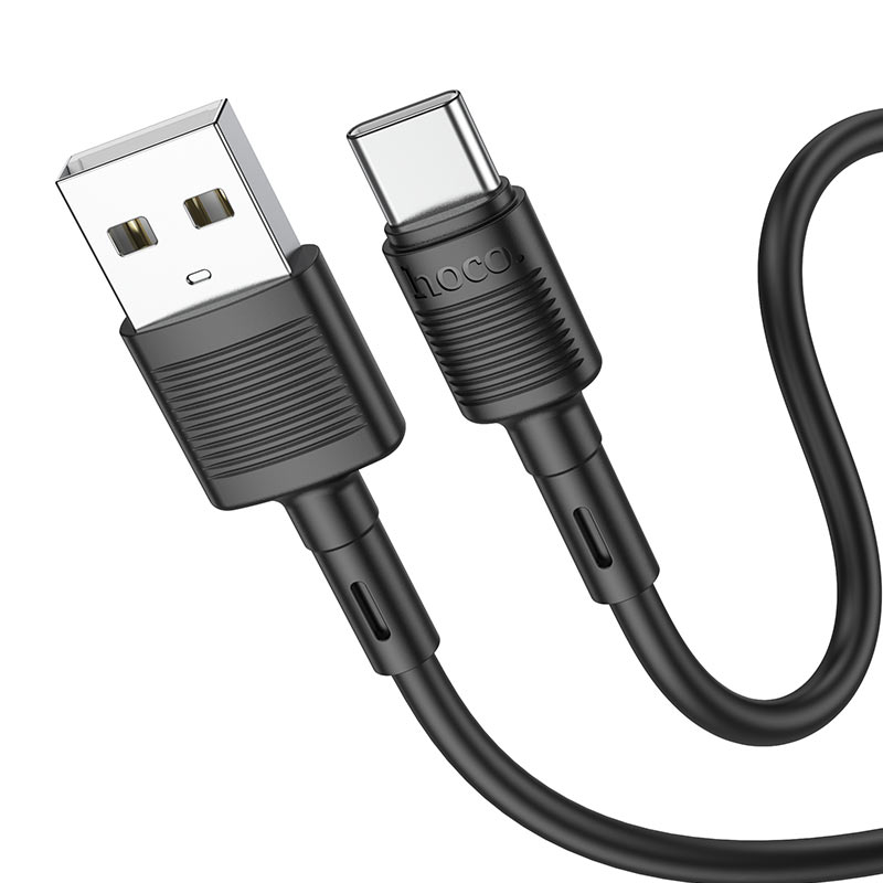 USB-A till USB-C data- och laddningskabel HOCO X83 Victory, 20W, 1m, Svart