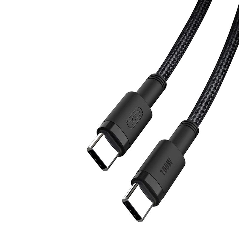 USB-C - USB-C Data- och Laddningskabel XO Design NB-Q199, 100W, 1.5m, Svart